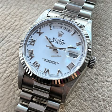 white gold rolex day-date 18239|rolex tridor day date.